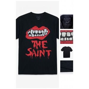 G-Eazy T-Shirt Small Black The Saint Vampire Teeth Rap Merch Distressed Graphic